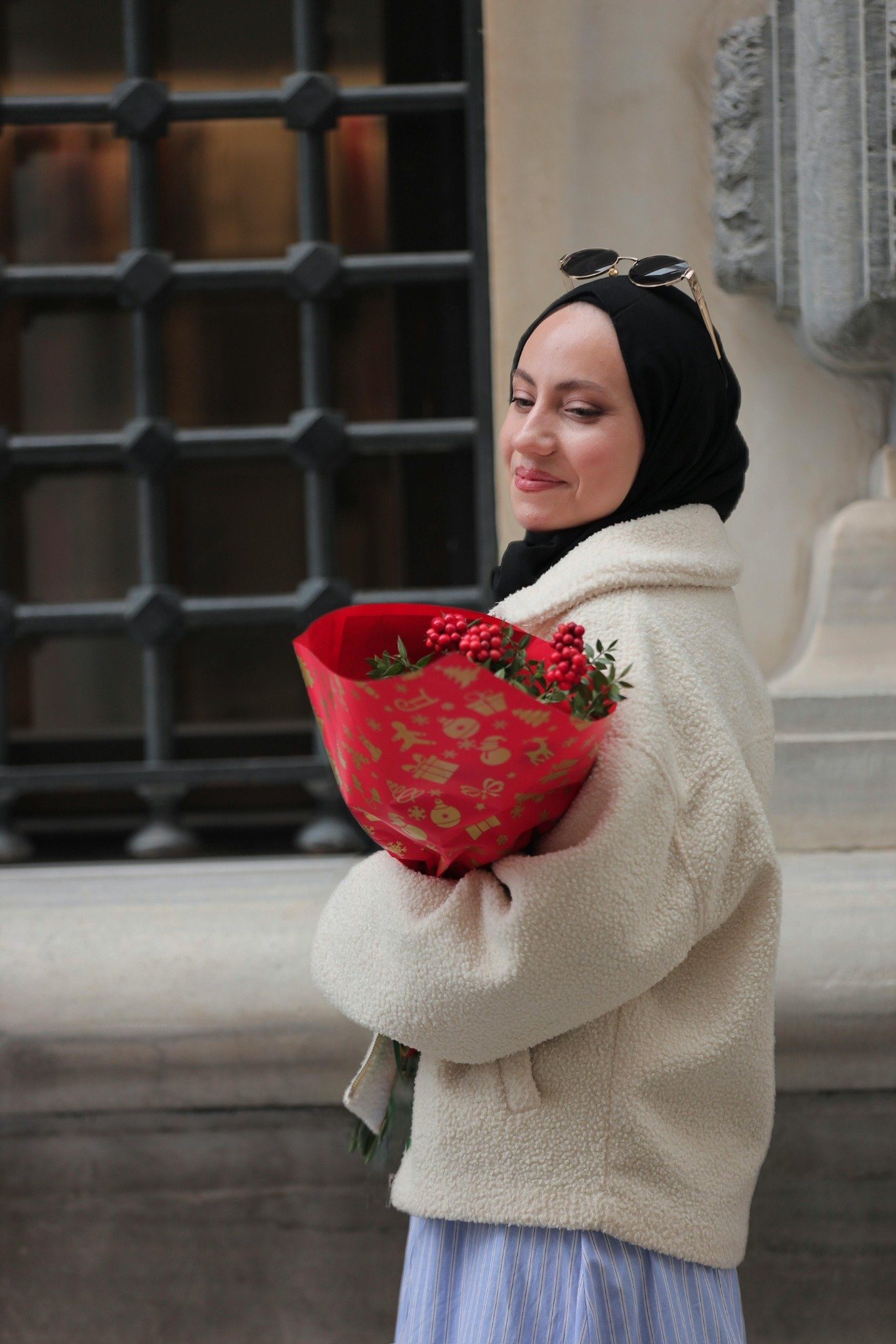 Women Winter Fleece Jacket Hijab